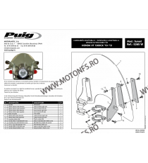 VT1300CX 2010 2011 2012 2013 'C/CLEARParbriza Windshield PUIG SUNSET 5265W transparent HONDA 140.5265W Puig Parbrize pentru C...