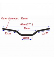 22mm Lungimea 68MM Ghidon Otel Negru Universal moto Cafe Racer Chopper Dragstyle Dragbar Codgd700242 gd70242  Ghidon 95,00 le...