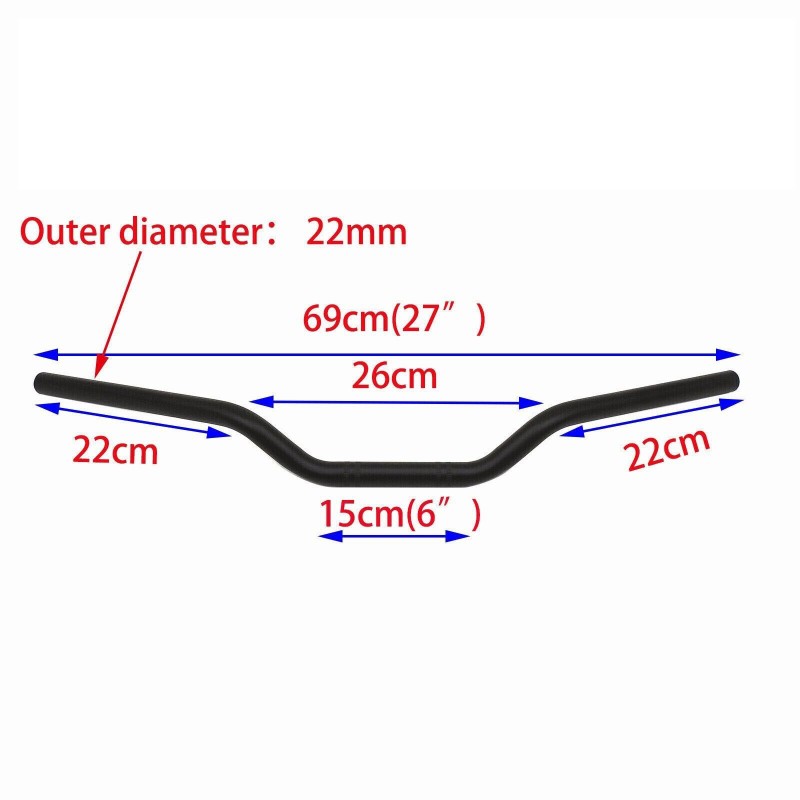 22mm Lungimea 68MM Ghidon Otel Negru Universal moto Cafe Racer Chopper Dragstyle Dragbar Codgd700242 gd70242  Ghidon 95,00 le...