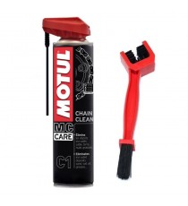 MOTUL OFERTA - Spray curatare lant C1 - 400ml [CHAIN CLEAN] [TRIGGER] [M1-648] + MYRA PERIE CURATARE LANT [OUT1015] MTL-SET3 ...