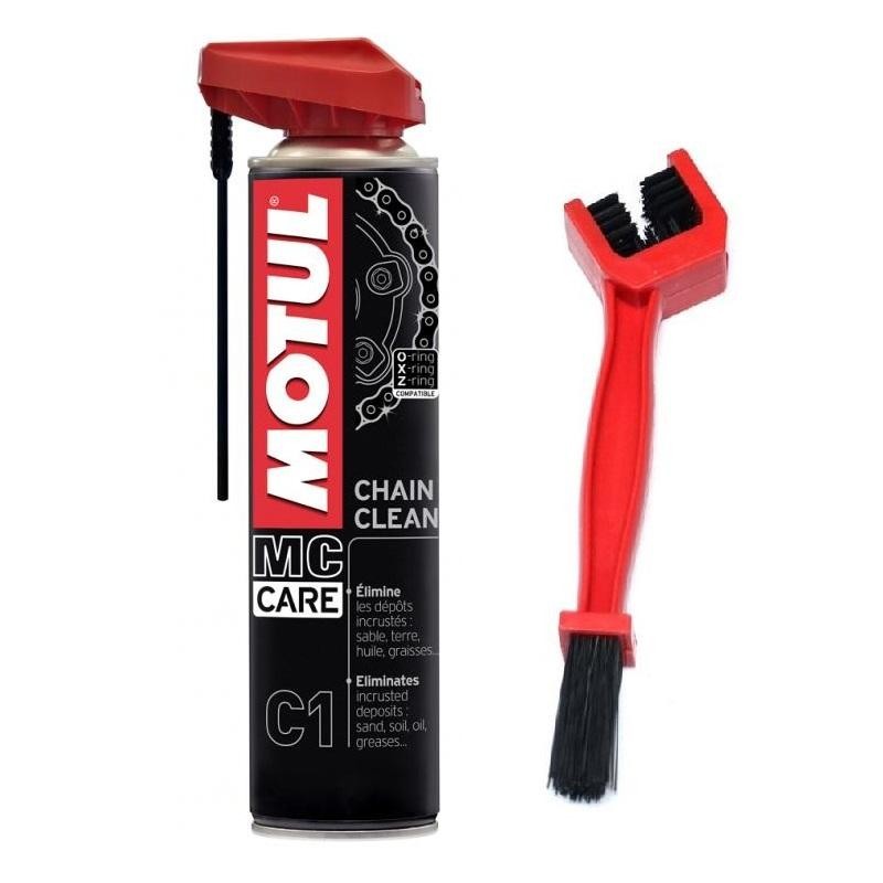 MOTUL OFERTA - Spray curatare lant C1 - 400ml [CHAIN CLEAN] [TRIGGER] [M1-648] + MYRA PERIE CURATARE LANT [OUT1015] MTL-SET3 ...