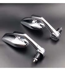 SET 2 OGLINZI UNIVERSAL PENTRU GHIDON CHROME OG400-06 UNIVERSALE MOTO SCUTER ATV HONDA YAMAHA SUZUKI KAWASAKI DUCATI BMW TRIU...