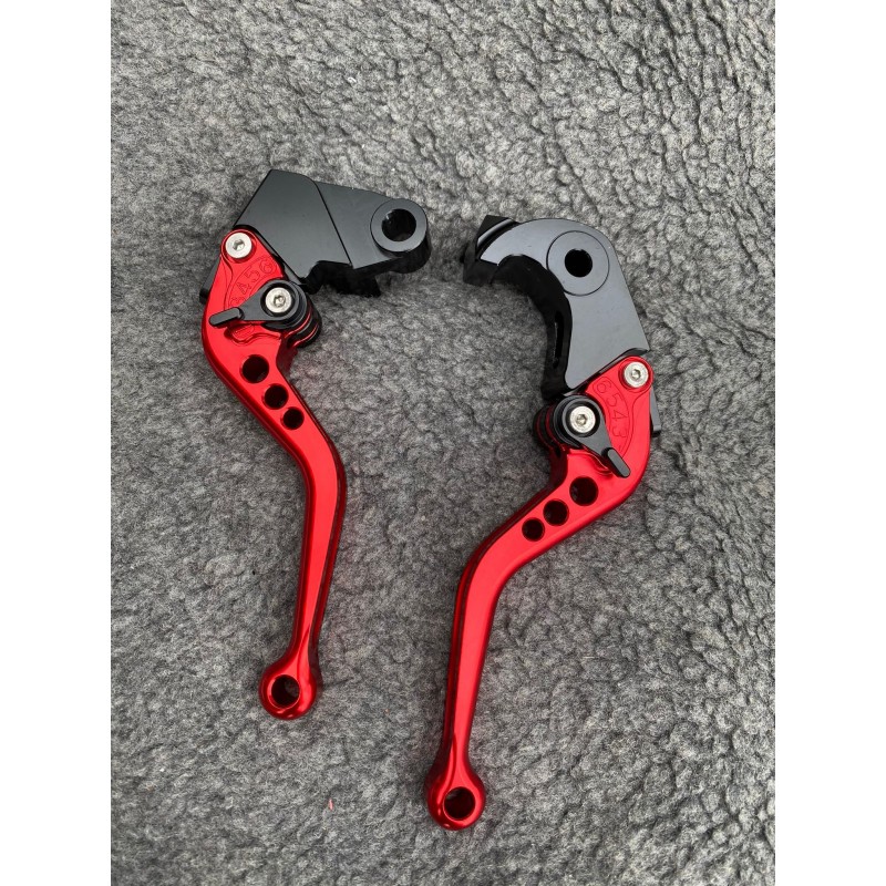 ZX6R/636 ZX10R Z1000 Z750R Z1000 Kawasaki Set Manete Scurte Ambreiaj Frana Classic Rosu MSROS-F88/K828  Manete CNC Dedicat Ka...