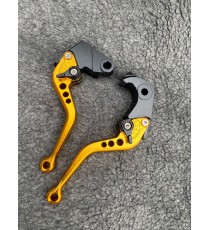 ZX6R/636 ZX10R Z1000 Z750R Z1000 Kawasaki Set Manete Scurte Ambreiaj Frana Classic Auriu MSAUR-F88/K828  Manete CNC Dedicat K...