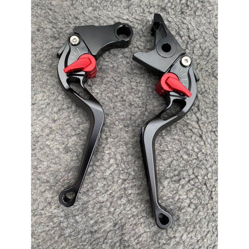 Set Maneta 3D Snake Frana Si Ambreiaj Scurte Negru Suzuki - Honda - Yamaha - Kawasaki - Aprilie - BMW -KTM B14ND B14ND  Manet...