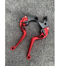 Set Maneta 3D Snake Frana Si Ambreiaj Scurte Rosu Suzuki - Honda - Yamaha - Kawasaki - Aprilie - BMW -KTM BM4W5 BM4W5  Manete...