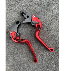 Set Maneta 3D Snake Frana Si Ambreiaj Scurte Rosu Suzuki - Honda - Yamaha - Kawasaki - Aprilie - BMW -KTM BM4W5 BM4W5  Manete...