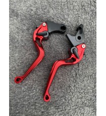 Set Maneta 3D Snake Frana Si Ambreiaj Scurte Rosu Suzuki - Honda - Yamaha - Kawasaki - Aprilie - BMW -KTM BM4W5 BM4W5  Manete...