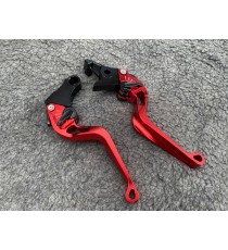 Set Maneta 3D Snake Frana Si Ambreiaj Scurte Rosu Suzuki - Honda - Yamaha - Kawasaki - Aprilie - BMW -KTM BM4W5 BM4W5  Manete...