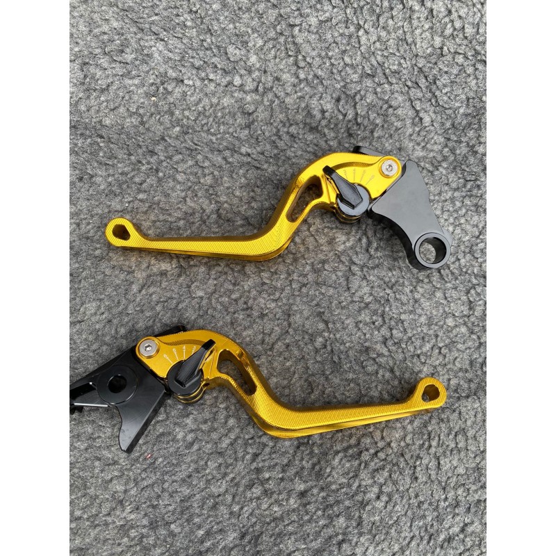 Set Maneta 3D Snake Frana Si Ambreiaj Scurte Auriu Suzuki - Honda - Yamaha - Kawasaki - Aprilie - BMW -KTM B14ND BO67I  Manet...