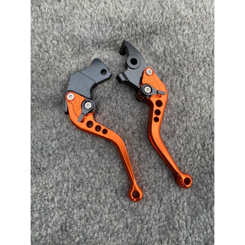 390 Duke/RC390 200 Duke/RC200 RC125 RC125/125 Duke KTM BAJAJ Husqvarna Manete Scurte Ambreiaj Frana Classic Portocaliu MSPOT-...