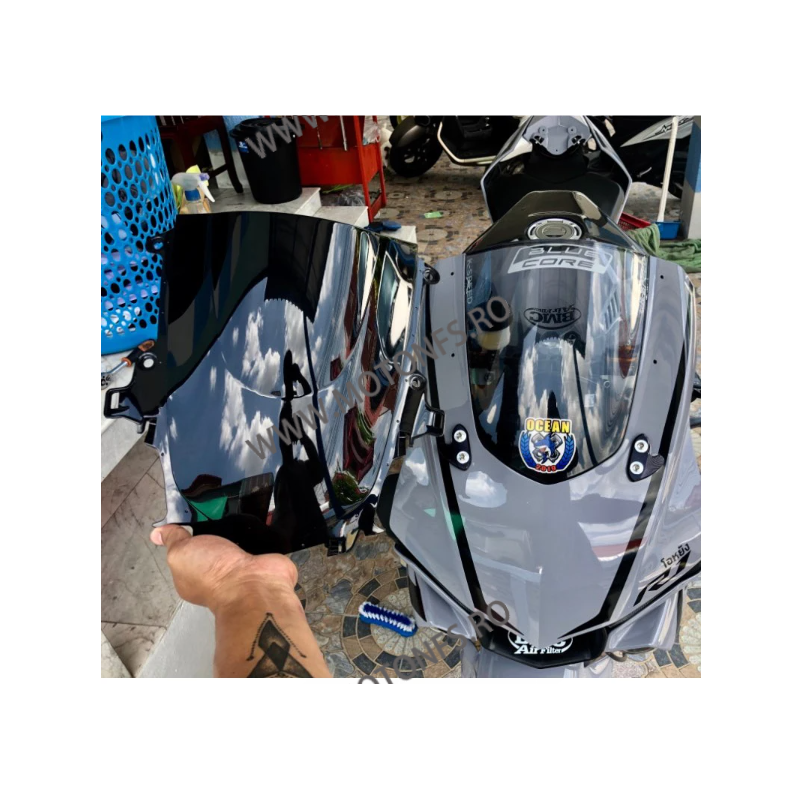 YZF1000 R1 2015 2016 2017 2018 2019 Yamaha Parbriz Double Bubble Fumuriu NVQO8 JX7C2  Parbriza Fumuriu Motonfs 150,00 lei 120...