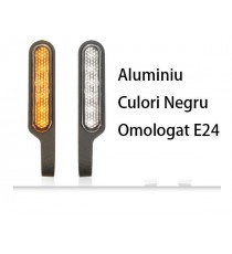 Set 2 Semnale Universale Pe Led Material Aluminiu Omologat E24 ,montaj la ghidon sau oglinzi 6OHLS  Semnale Moto Ascendent Se...
