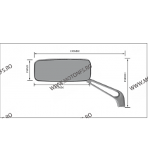 Set oglinzi retrovizoare Universal Negru Din aluminiu Dreptunghi Compatibile cu 8mm / 10mm OM7VIFK5 SF-012  Oglinzi Retrovizo...