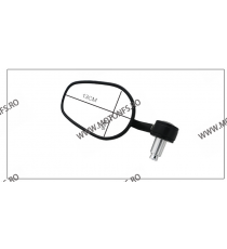 Set 2 Oglinzi Capete Ghidon Cu Geam Mare Negru SF-169 UNIVERSALE MOTO SCUTER ATV HONDA YAMAHA SUZUKI KAWASAKI DUCATI BMW SF-1...