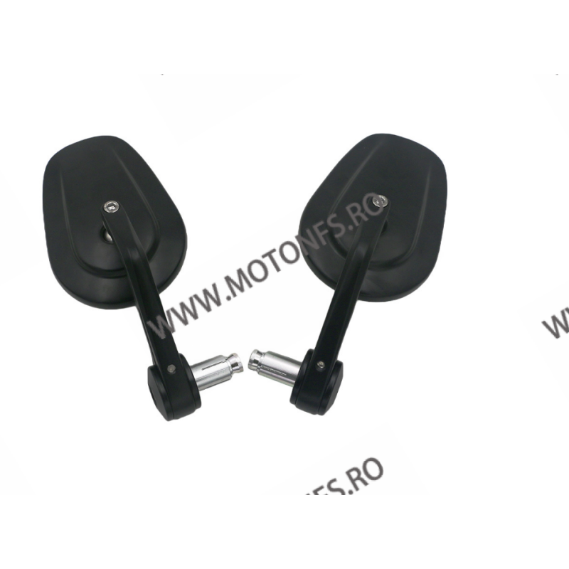 Set 2 Oglinzi Capete Ghidon Cu Geam Mare Negru SF-169 UNIVERSALE MOTO SCUTER ATV HONDA YAMAHA SUZUKI KAWASAKI DUCATI BMW SF-1...