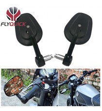 Set 2 Oglinzi Capete Ghidon Cu Geam Mare Negru SF-169 UNIVERSALE MOTO SCUTER ATV HONDA YAMAHA SUZUKI KAWASAKI DUCATI BMW SF-1...