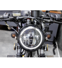 7 Inch Far Universal Moto LED Omologat E9 Projector Cafe Racer Chopper, Bobber Harley Davidson ,Jeep JS-445  Faruri Moto Univ...