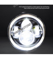 7 Inch Far Universal Moto LED Omologat E9 Projector Cafe Racer Chopper, Bobber Harley Davidson ,Jeep JS-445  Faruri Moto Univ...