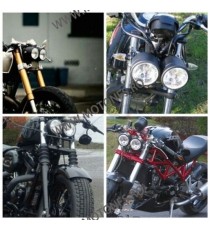 Far dublu Geam Transparent + Galben  Moto  cafe racer chopper, bobber 4TLIX 4TLIX  Faruri Moto Universale 195,00 lei 195,00 l...