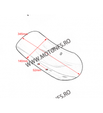 Lungimea 34.5cm Aripa Fata Universal Cafe Racer Chopper Harley Davidson Honda Yamaha Kawasaki Suzuki Negru si Negru Mat 87PPN...