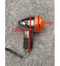 Set 2 Buc Semnale Chrom Cu BEC Semnalizatoare Moto Cafe Racer Bobber Chopper Retro 2NH6G  Semnal Universale Cafe Racer Choppe...