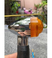 Set 2 Buc Semnale Chrom Cu BEC Semnalizatoare Moto Cafe Racer Bobber Chopper Retro 2NH6G  Semnal Universale Cafe Racer Choppe...