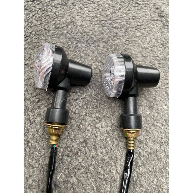 Set 2 Buc Semnalizatoare BEC Geam Transparent Moto Cafe Racer Bobber Chopper Retro 8U6MQ 8U6MQ  Semnal Universale Cafe Racer ...