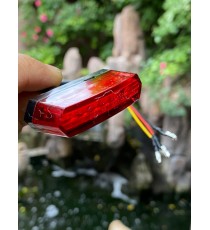 Stop Frana Mini LED / Lampa Spate /Geam Rosu Omologat E24 Moto Universal Cafe Racer Yamaha Kawasaki Honda Suzuki LY0262300R  ...