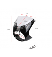 Carenaj Far Universal Far Moto 7 Inch Cafe Racer Vintage Retro cu Parbriz Fumuriu pentru Motociclete Custom Bobber Scrambler ...
