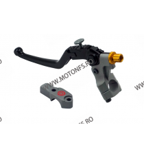 22MM Set 2Buc Levier Lungi Rabatare Frana Hydraulic Si Maneta Ambreiaj + Rezervor Lichid Racing Universal T48XO  Maneta Cu Pr...