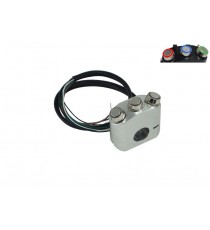 22mm Intrerupator moto cu 3 butoane On / Off Aluminiu CNC Cu LED Pentru Ghidon Far Semnalizare Claxon Chrom IZ4E  Comenzi Ghi...