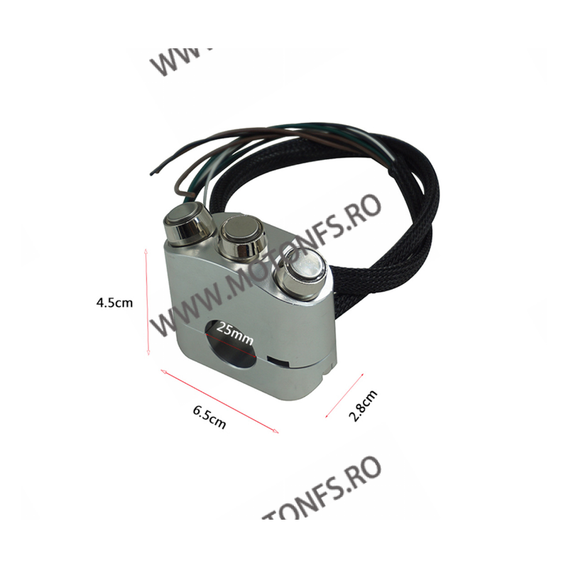 25mm Intrerupator moto cu 3 butoane On / Off Aluminiu CNC Cu LED Pentru Ghidon Far Semnalizare Claxon Chrom UX52B Comenzi Gh... 25mm Intrerupator moto cu 3 butoane On / Off Aluminiu CNC Cu LED Pentru Ghidon Far Semnalizare Claxon Chrom UX52B Comenzi Gh...