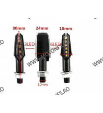 Set 2 Buc Semnalizare Semnale Duble Face LED universale M10 CW0DE CW0DE  Semnalizare Moto LED Universale 45,00 lei 45,00 lei ...