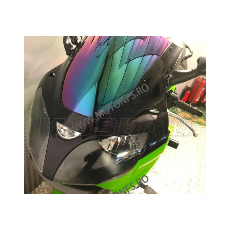 笑顔の天使 イ7038 6579 ZX6R ZX636 2000 2001 2002 Parbriz Double Bubble Iridium KawasakiTLG0I