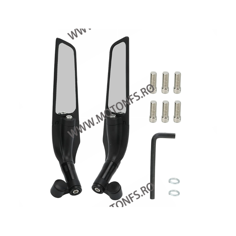 Set 2 Buc oglinzi racing Universal Prindere suruburi Negru 8mm / 10mm Cod 1367-3 1367-3  Oglinzi Retrovizoare Universale 125,...