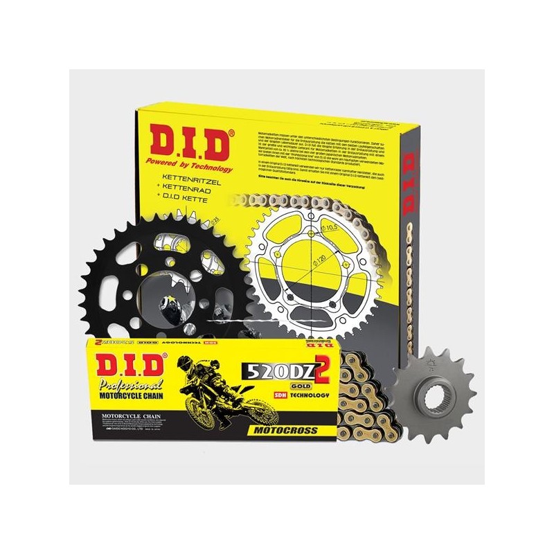 DID - kit lant Yamaha WR250 F 2005- 2006, pinioane 13/52, lant 520DZ2-118 Gold MX Racing Standard 122-028 DID RACING CHAIN Ki...