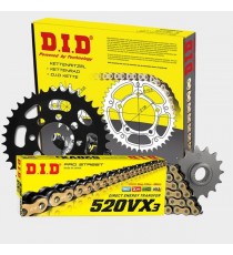 DID - kit lant Yamaha XTZ750 SuperTenere gold, pinioane 16/46, lant 520VX3-112 Gold X-Ring (cu nit) 122-61-1 DID RACING CHAIN...