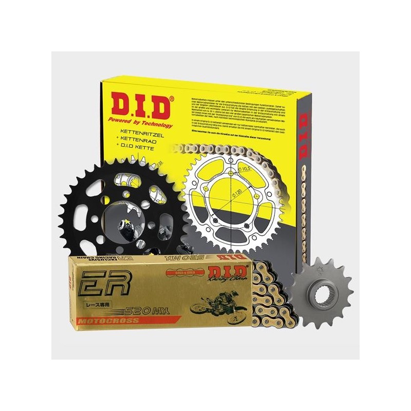 DID - kit lant Suzuki RM-Z 450 2008- 2012 Contine pinioane 13/50 [ALU] si lant 520MX-118 gold MX Racing Standard 123-042 DID ...