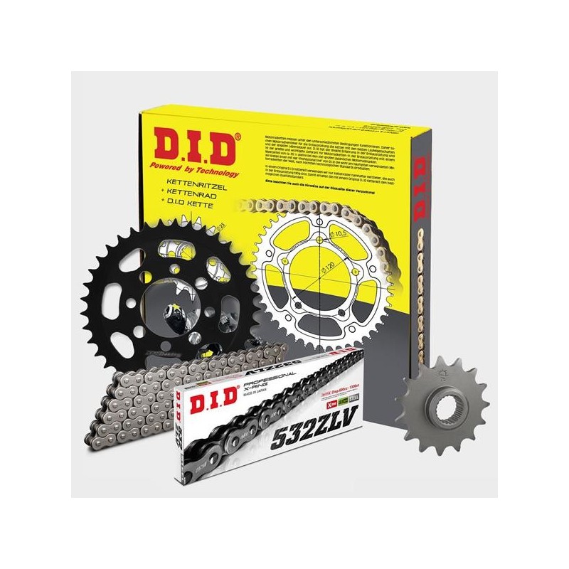 DID - kit lant Suzuki GSX1100 F 1987- 1988, pinioane 15/52, lant 532ZLV-118 X-Ring 123-051 DID RACING CHAIN Kit Suzuki 1,173....