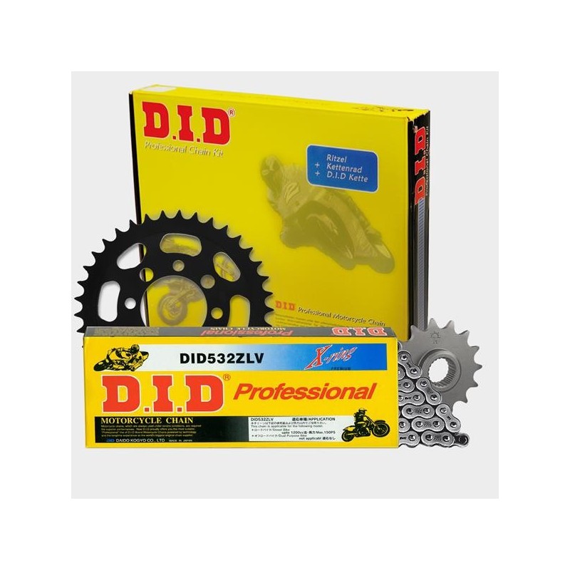 DID - kit lant Suzuki GSX1100RW 1992-, pinioane 15/42, lant 532ZLV-114 X-Ring 123-54 DID RACING CHAIN Kit Suzuki 1,105.80 995...