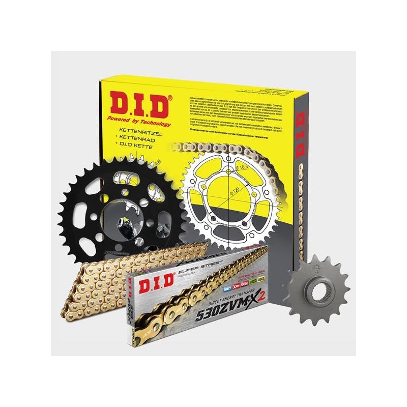 DID - kit lant Suzuki GSF1200S - 2006 (lant Gold), pinioane 15/45, lant 530ZVM-X-110 Gold X-Ring 123-55-40 DID RACING CHAIN K... DID - kit lant Suzuki GSF1200S - 2006 (lant Gold), pinioane 15/45, lant 530ZVM-X-110 Gold X-Ring 123-55-40 DID RACING CHAIN K...