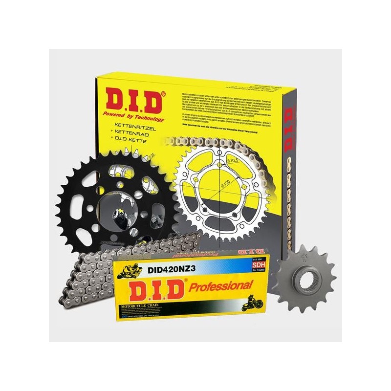 DID - kit lant Kawasaki KMX125 1986- 2003, pinioane 14/48, lant 428NZ-128 Standard Ranforsat 124-012 DID RACING CHAIN Kit Kaw...