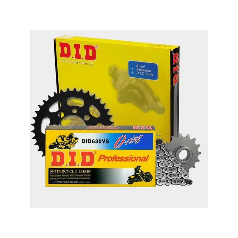 DID - kit lant Kawasaki Z1100GP- 1982/Z1000R1 1984, pinioane 15/41, lant 630V-098 O-Ring 124-72 DID RACING CHAIN Kit Kawasaki...