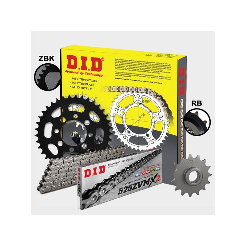 DID - kit lant Kawasaki ZX-10R 2008-2010, pinioane 17/41, lant 525ZVM-X-110 X-Ring 124-920-40 DID RACING CHAIN Kit Kawasaki 7...