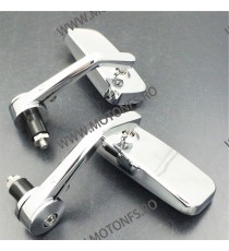 SET 2 OGLINZI UNIVERSAL PENTRU GHIDON CHROME UNIVERSALE MOTO SCUTER ATV HONDA YAMAHA SUZUKI KAWASAKI DUCATI BMW TRIUMPH OG400...