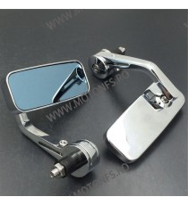 SET 2 OGLINZI UNIVERSAL PENTRU GHIDON CHROME UNIVERSALE MOTO SCUTER ATV HONDA YAMAHA SUZUKI KAWASAKI DUCATI BMW TRIUMPH OG400...