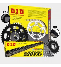 DID - kit lant KTM 620EGSE/LS 16:40, pinioane 16/40, lant 520VX3-118 X-Ring (cu nit) 125-53-40 DID RACING CHAIN Kit KTM 539,0...