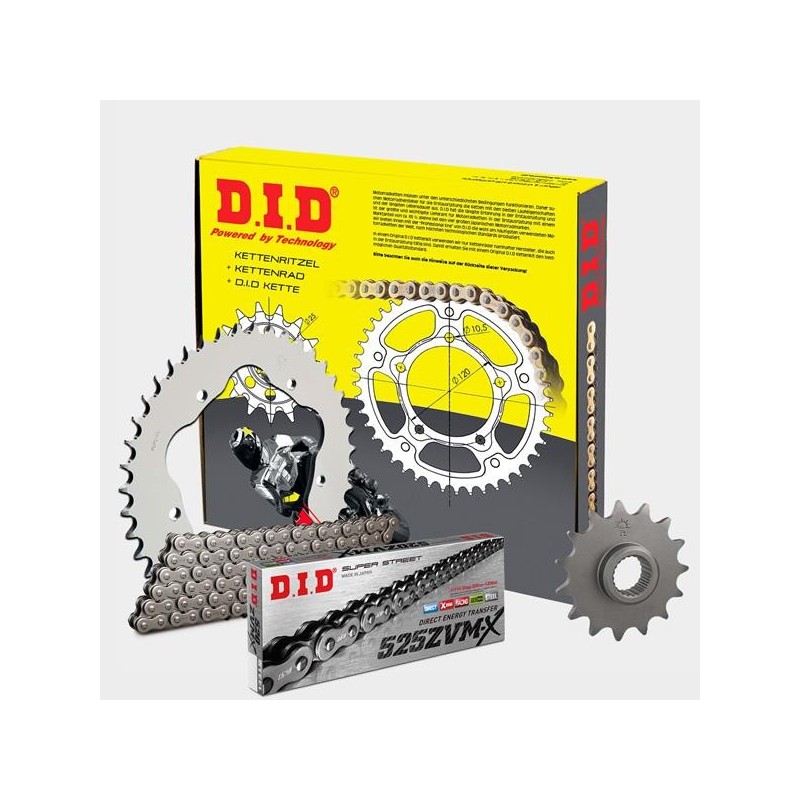 DID - kit lant MV Agusta Brutale 990R 2010- Contine pinioane 15/41 si lant 525ZVM-X2-110 X-Ring 125-657 DID RACING CHAIN kit ...