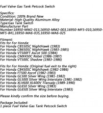 Robinet Rezervor Benzina Honda CB650SC NightHawk 1983-1985, VT500C Shadow 1983-1986, CMX450C Rebel 1986-1987, xf1823  Robinet...